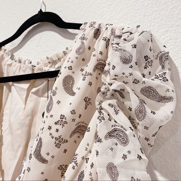 FOR LOVE & LEMONS PAISLEY MIDI DRESS size L - Picture 10 of 12